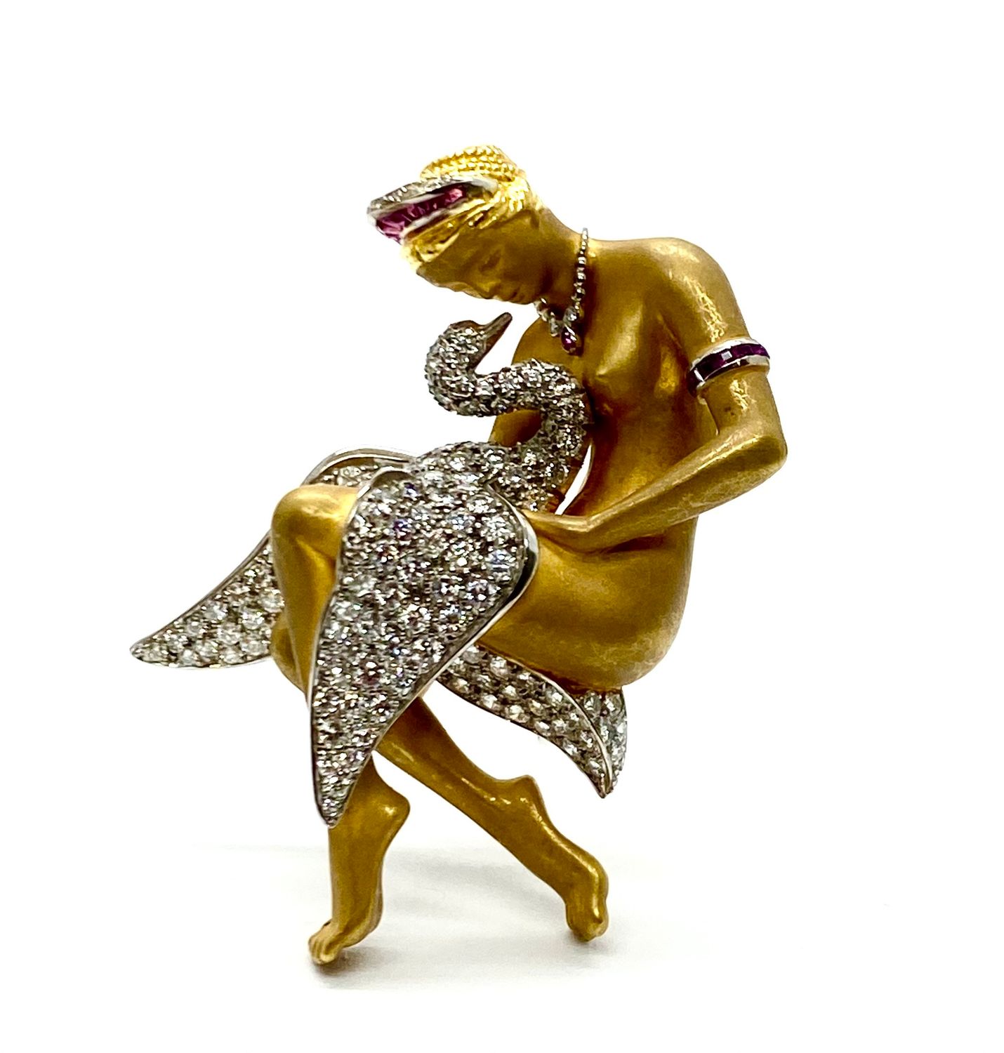 Carrera y Carrera "Leda and the Swan" Pendant/Pin