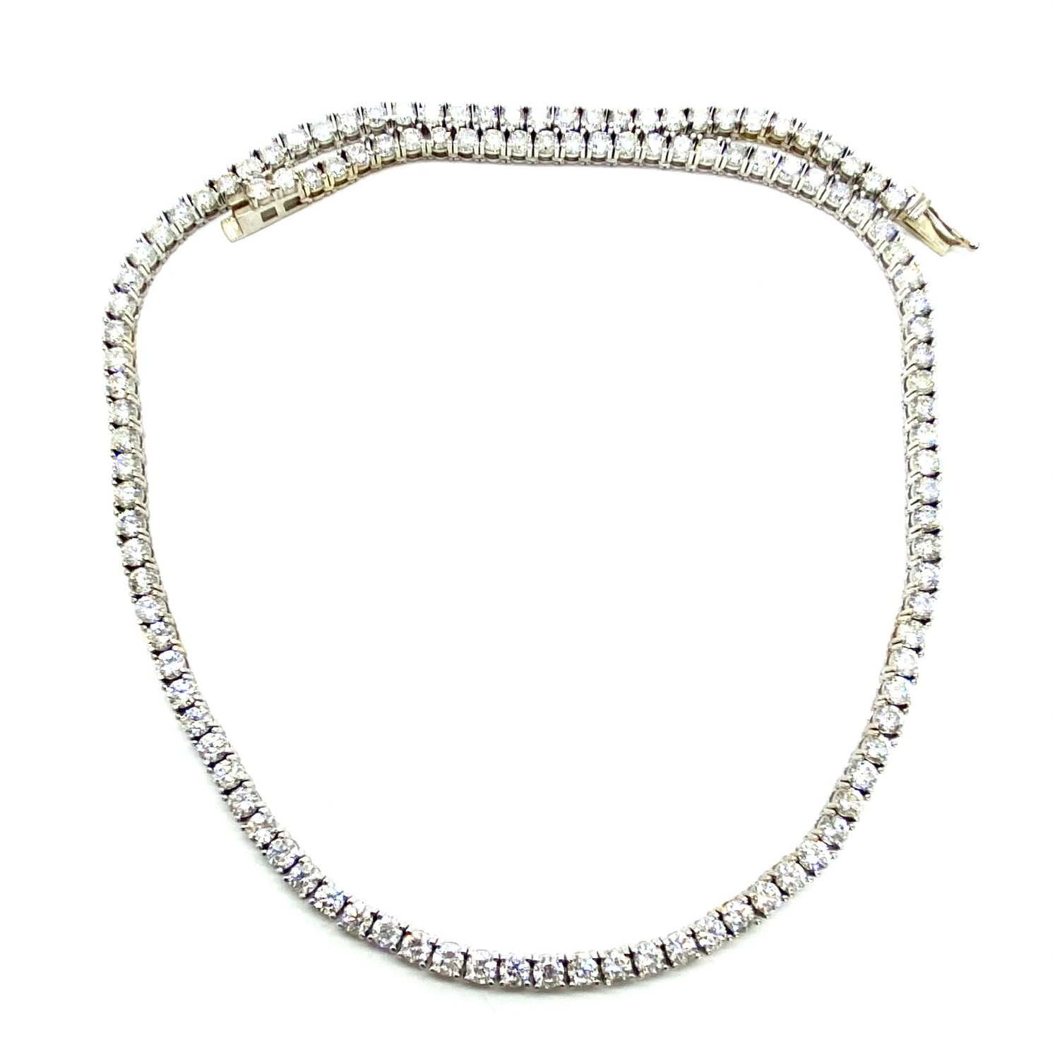 White Gold and Diamond Riviera Necklace