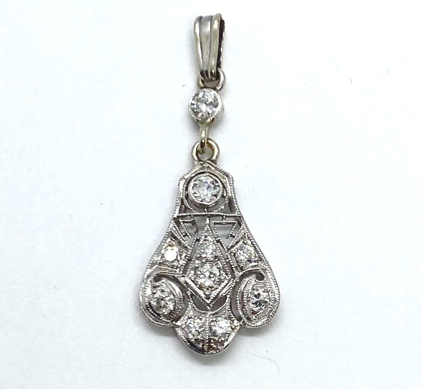 Art Deco Platinum and Diamond Pendant