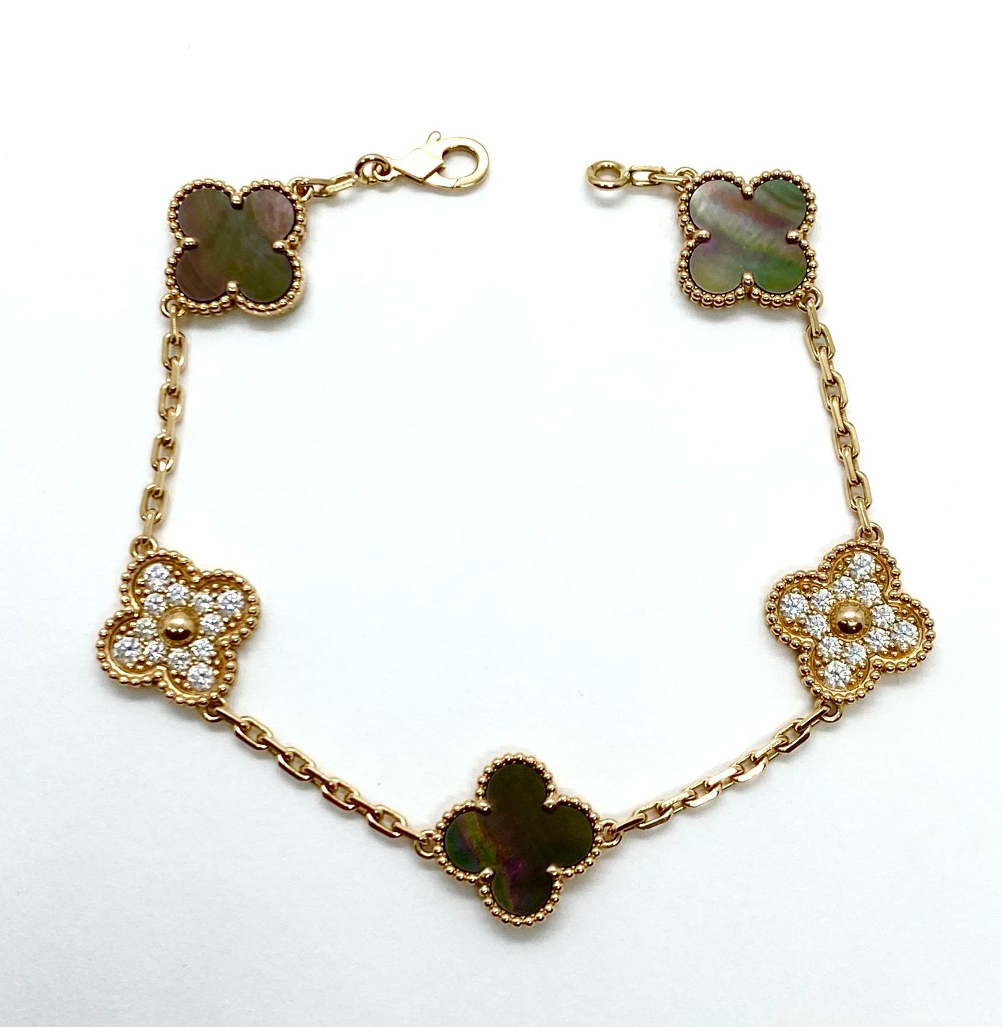 VC&A MOP & Diamond Vintage Alhambra Bracelet