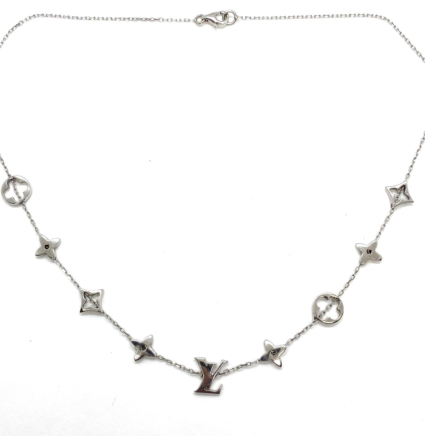 LV Diamond Necklace in Gold
