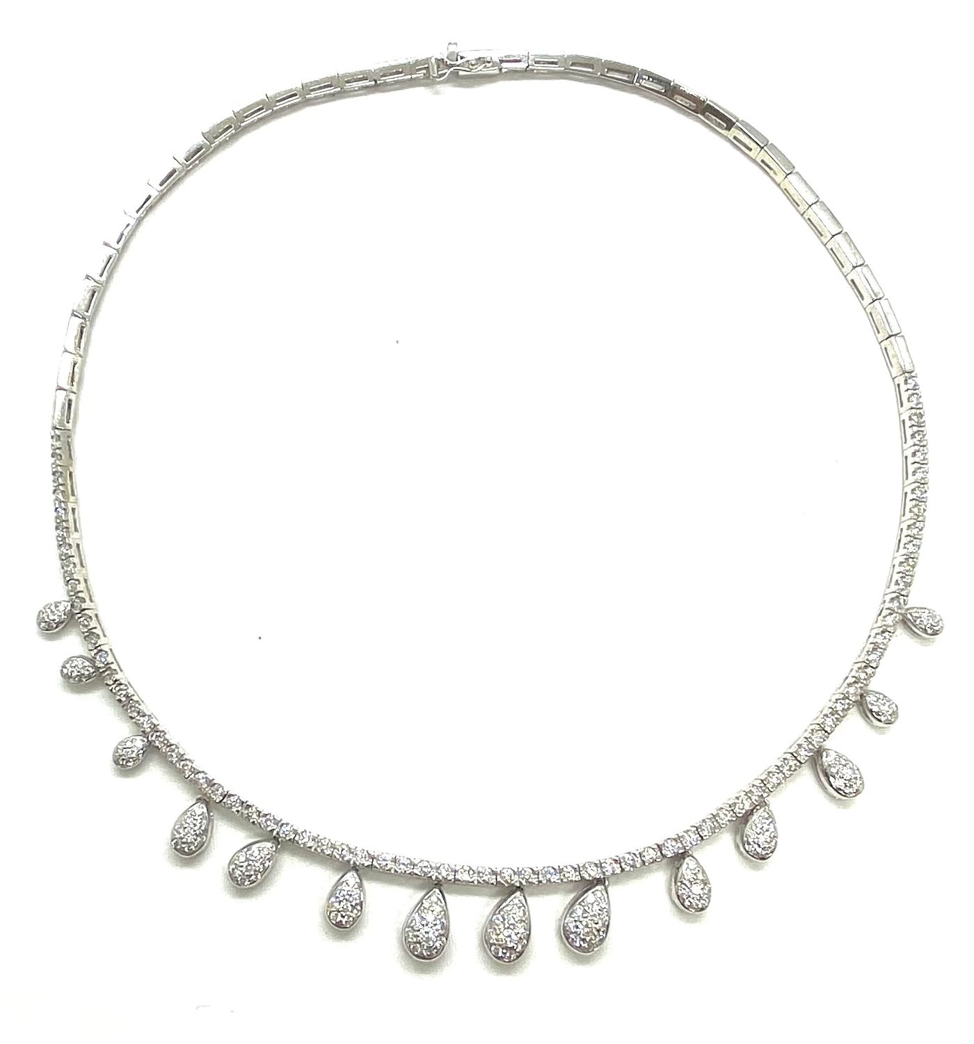 Estate Diamond Necklace in White Gold