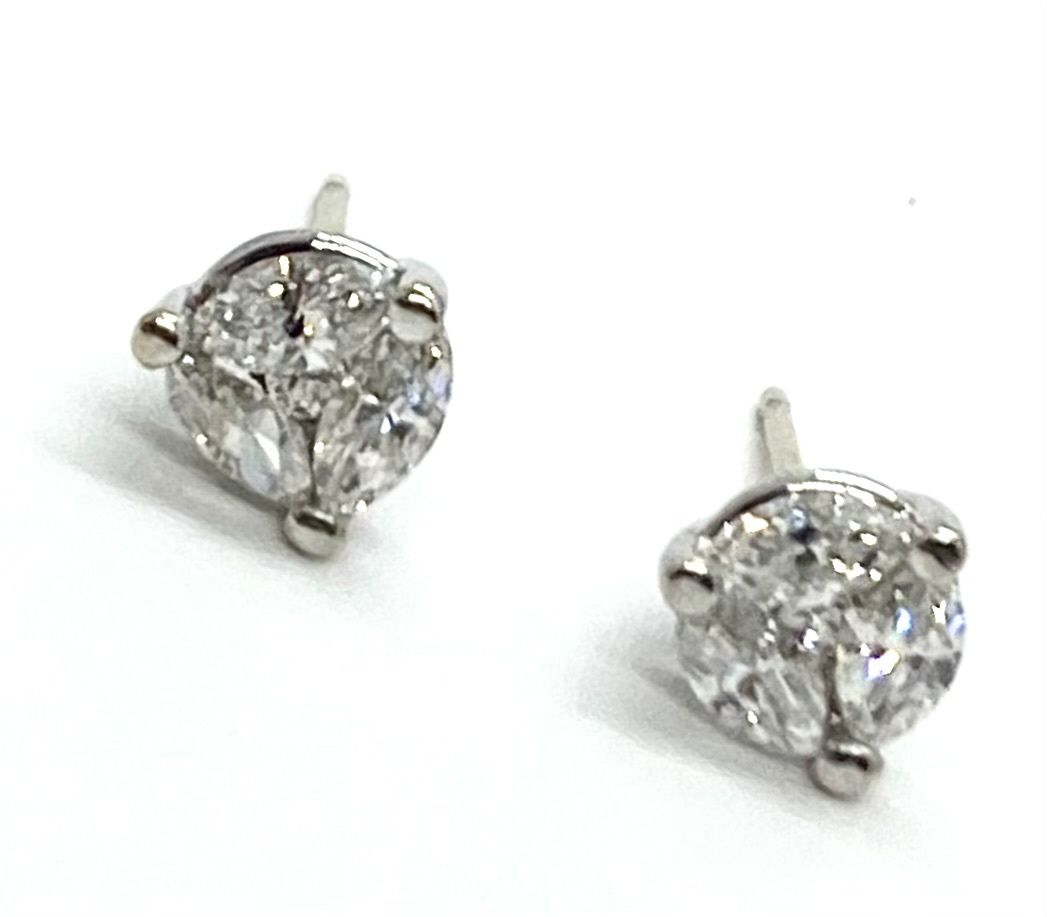 Estate Diamond Cluster Earrings