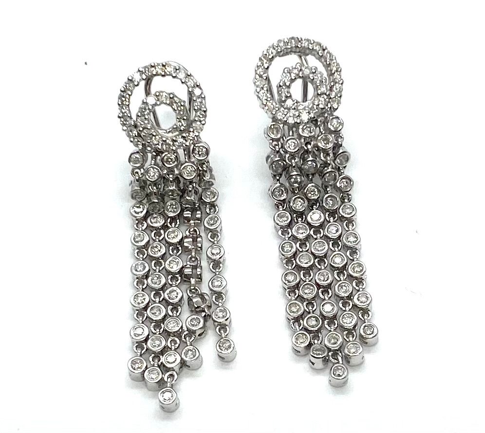 Estate Chandelier Diamond Earrings