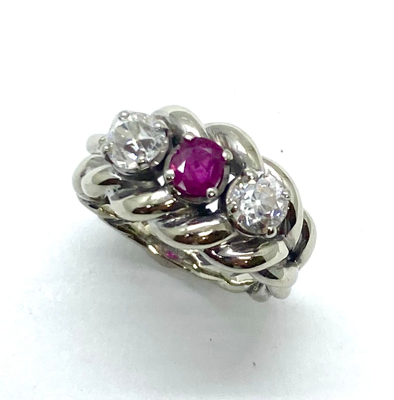 Antique Ruby and Diamond Ring