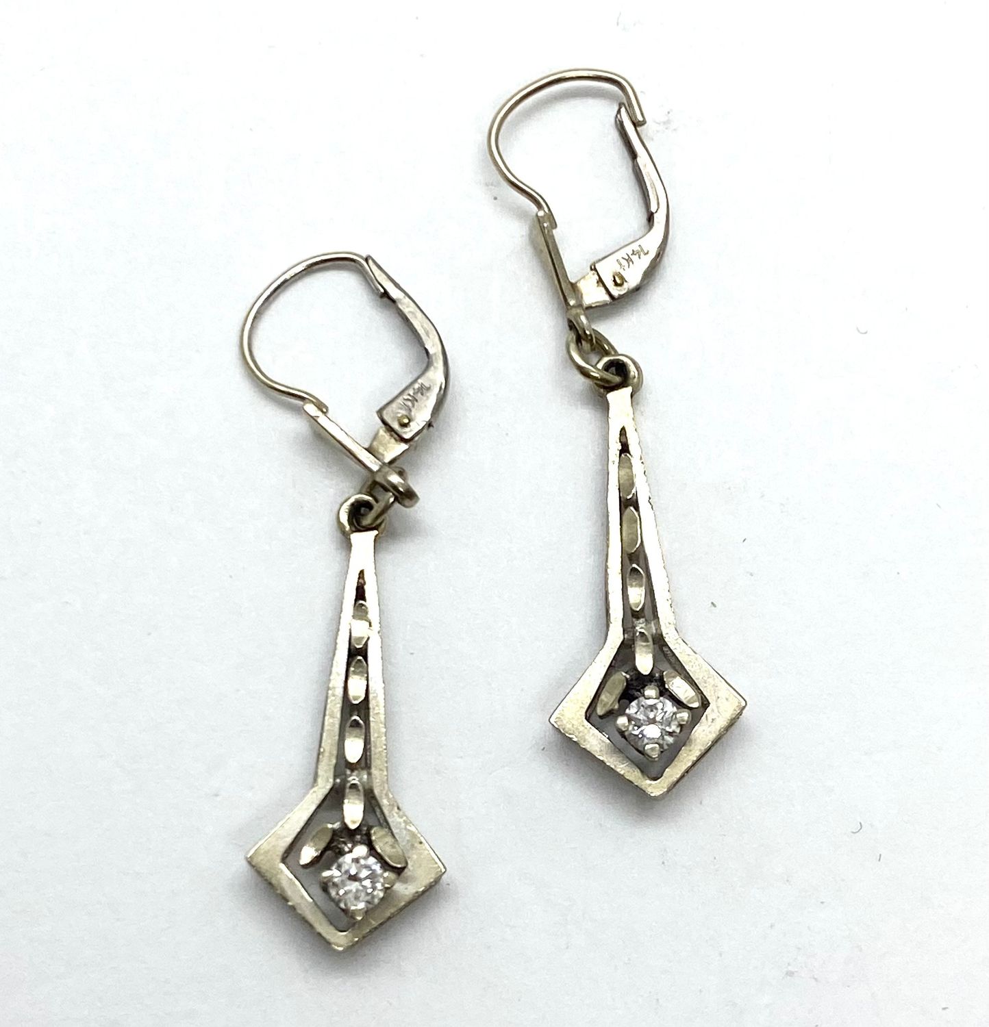 Diamond Dangling Earrings