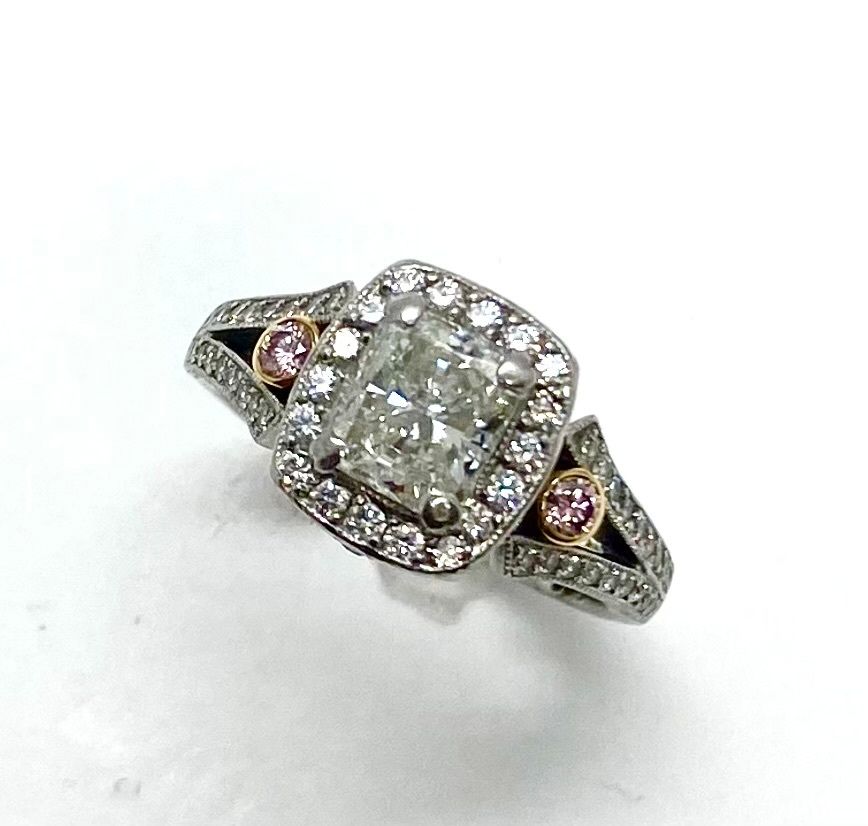 Michael Beaudry Platinum and Diamond Engagement Ring