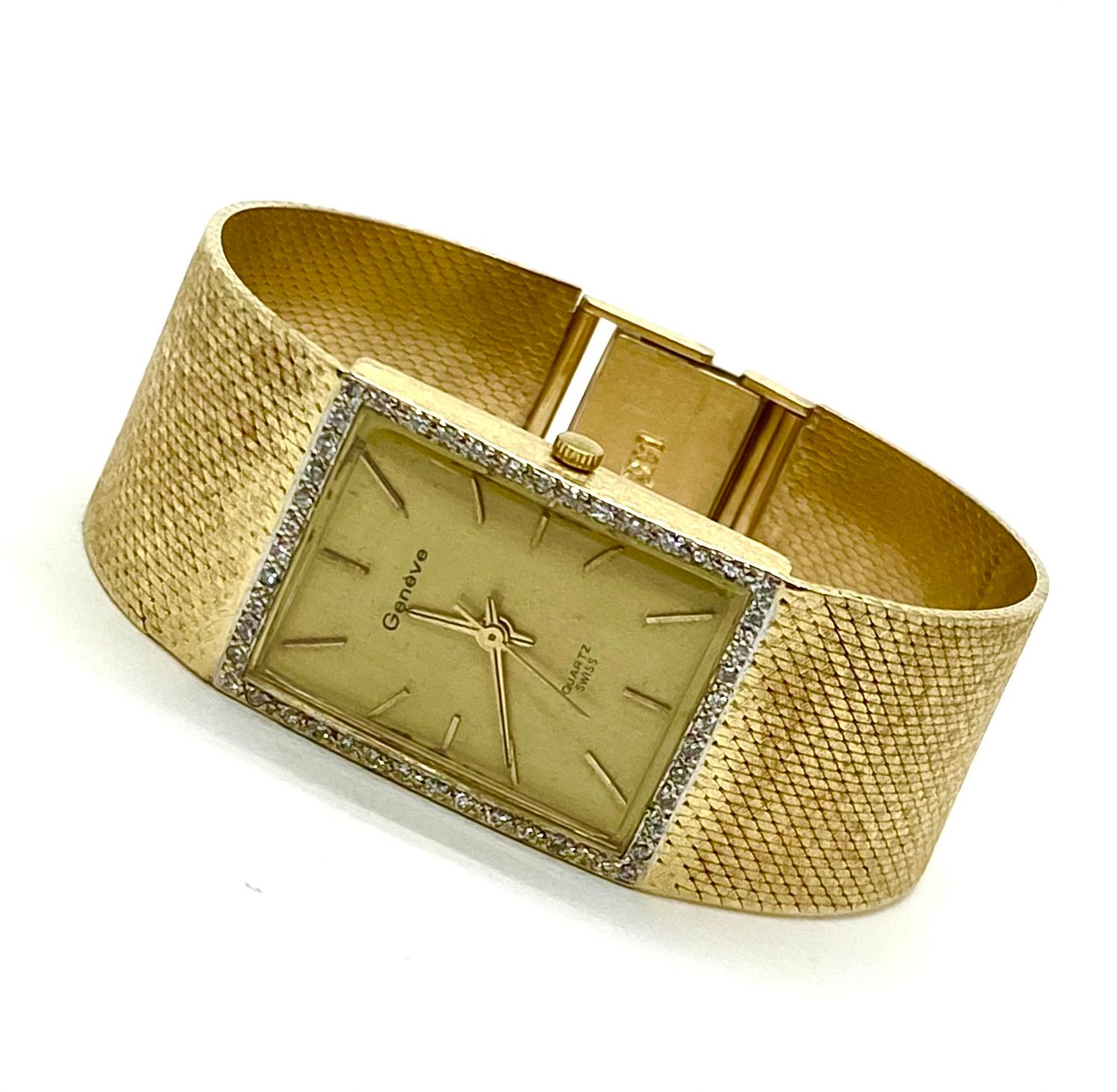 Geneve Yellow Gold and Diamond Watch