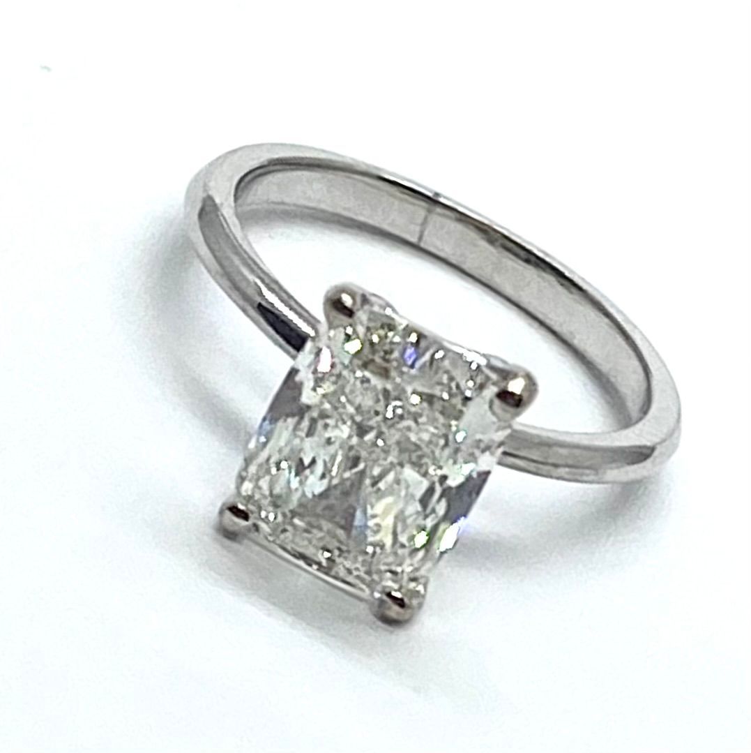 GIA 3.03cts Cushion Cut Diamond Engagement Ring