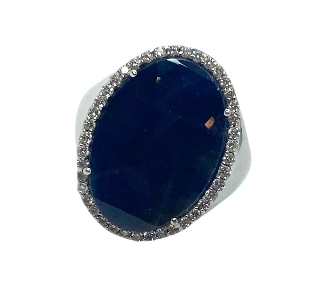 Estate Sapphire and Diamond Ring