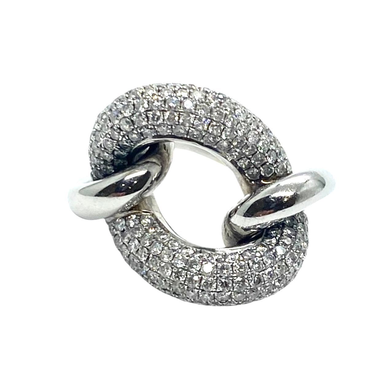 In Fashion 18K White Gold and Diamond Ring