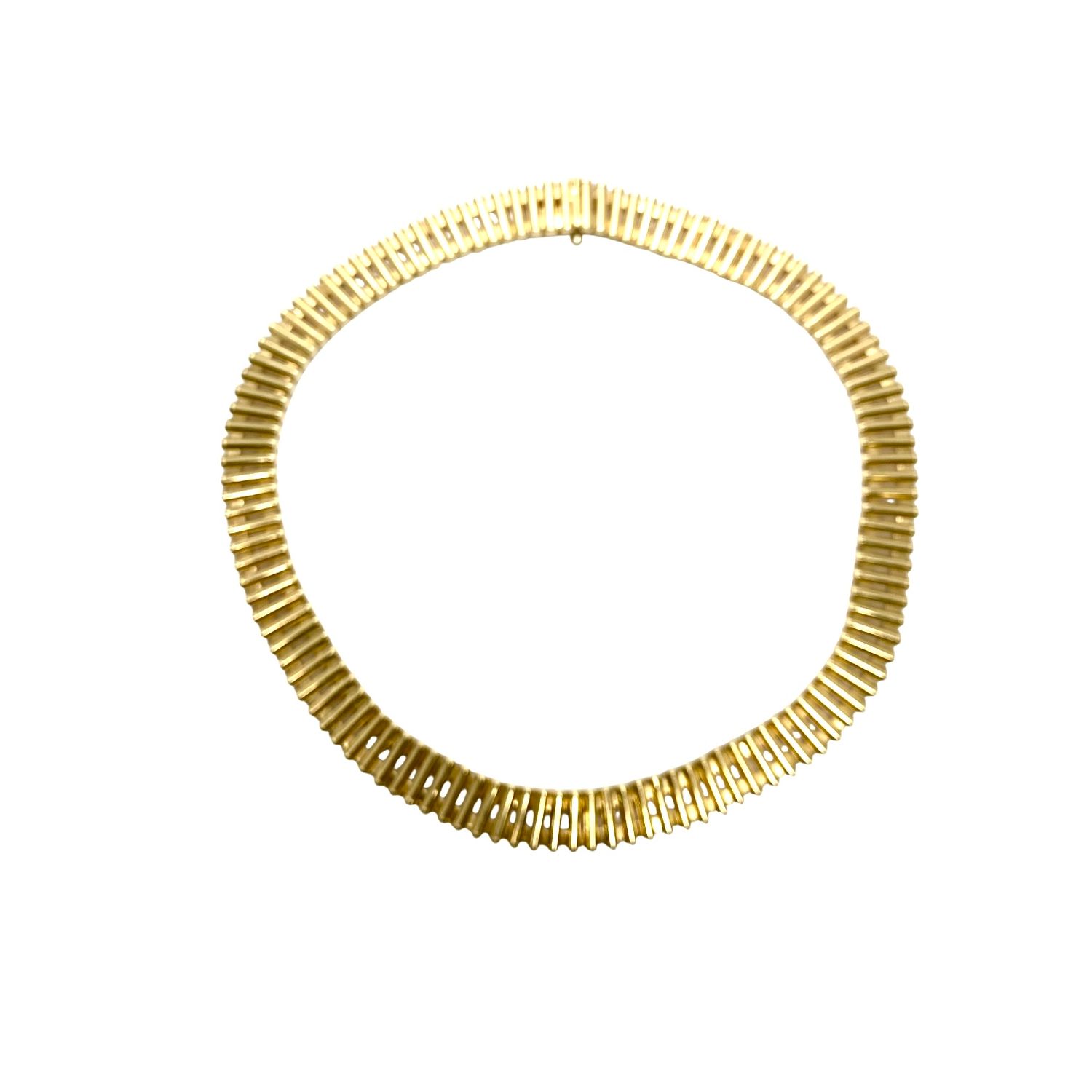 Estate Flat link Necklace in Yellow