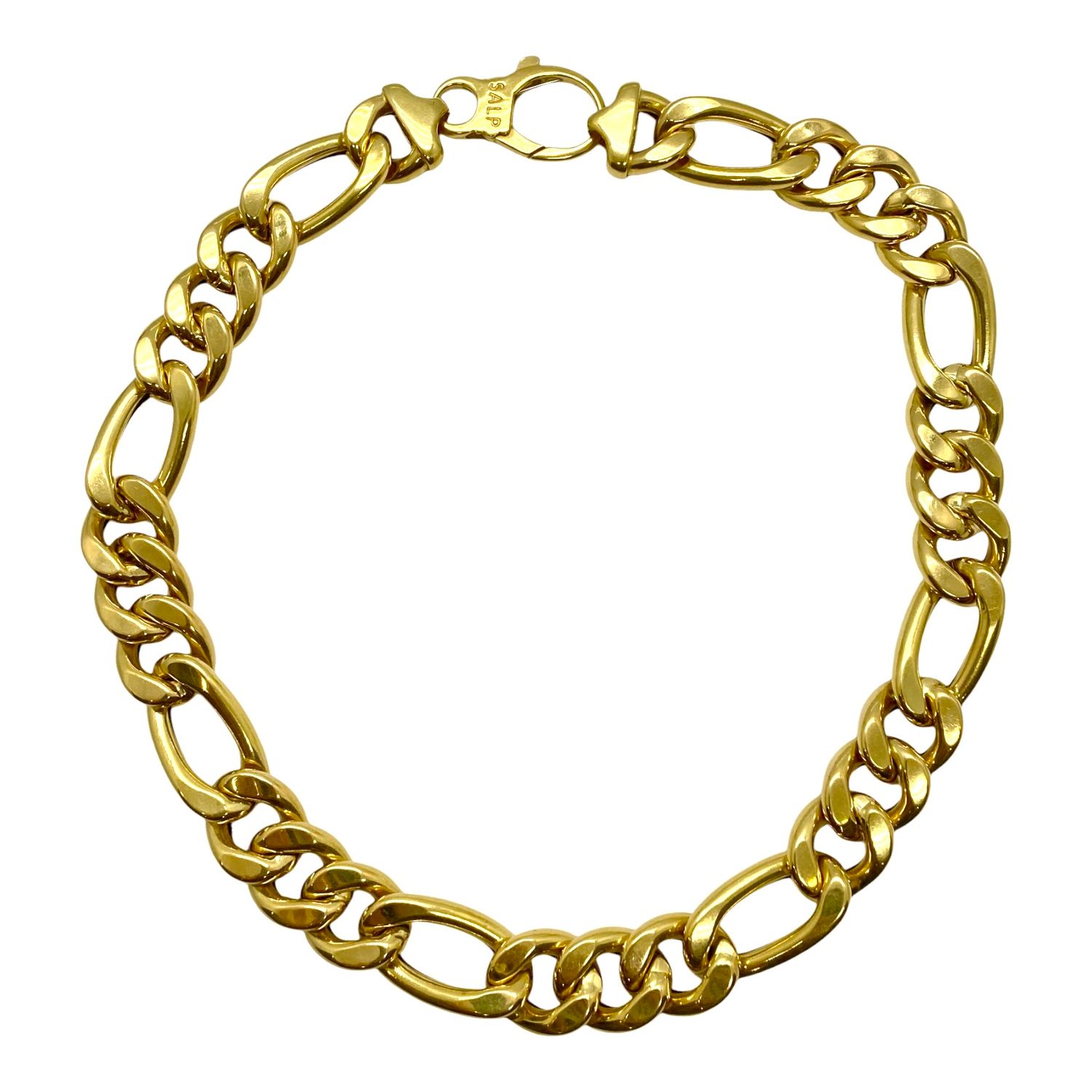 Fashionable Chunky Gold Necklace signed SALP