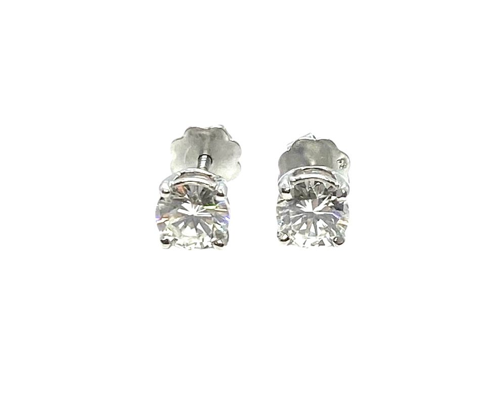 Estate Platinum and Diamond Studs