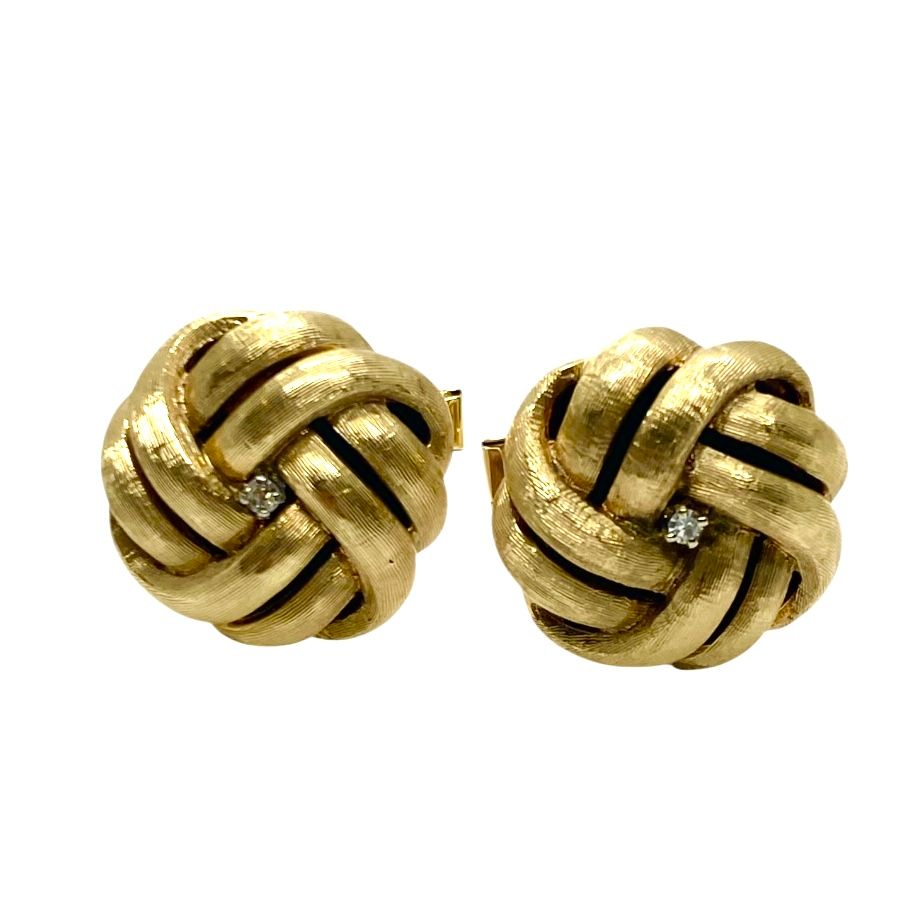 Estate Gold and Diamond Cufflinks