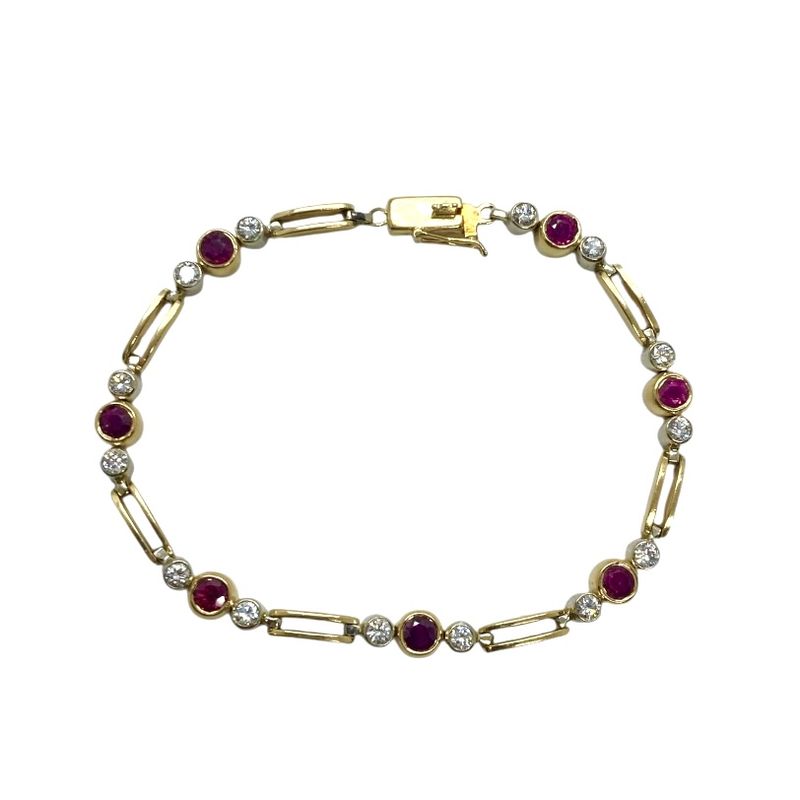 Estate Ruby and Diamond Bracelet Estate Ruby and Diamond Bracelet