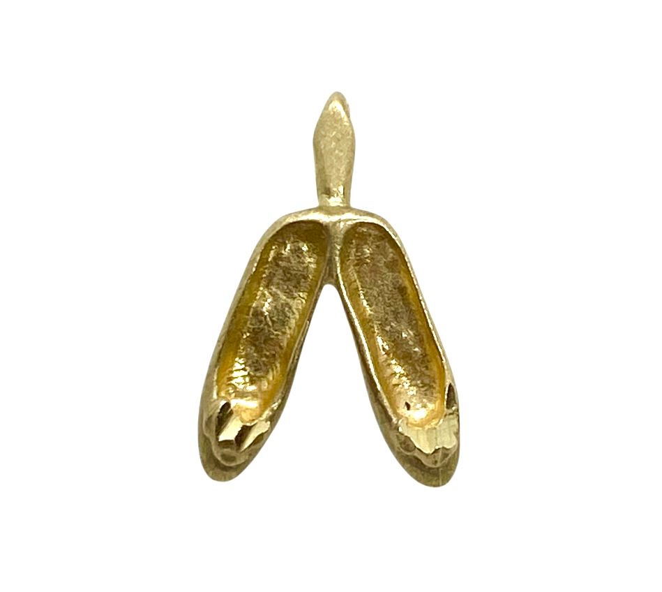 Ballerina Shoes Charm in Gold