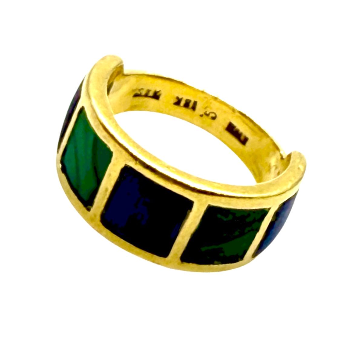 Malachite and Lapis Ring