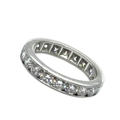 Estate Chanel set Diamond Band Ring in Platinum