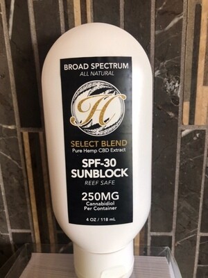 Broad Spectrum SPF-30 Sunblock 25mg CBD Broad Spectrum SPF-30 Sunblock 25mg CBD