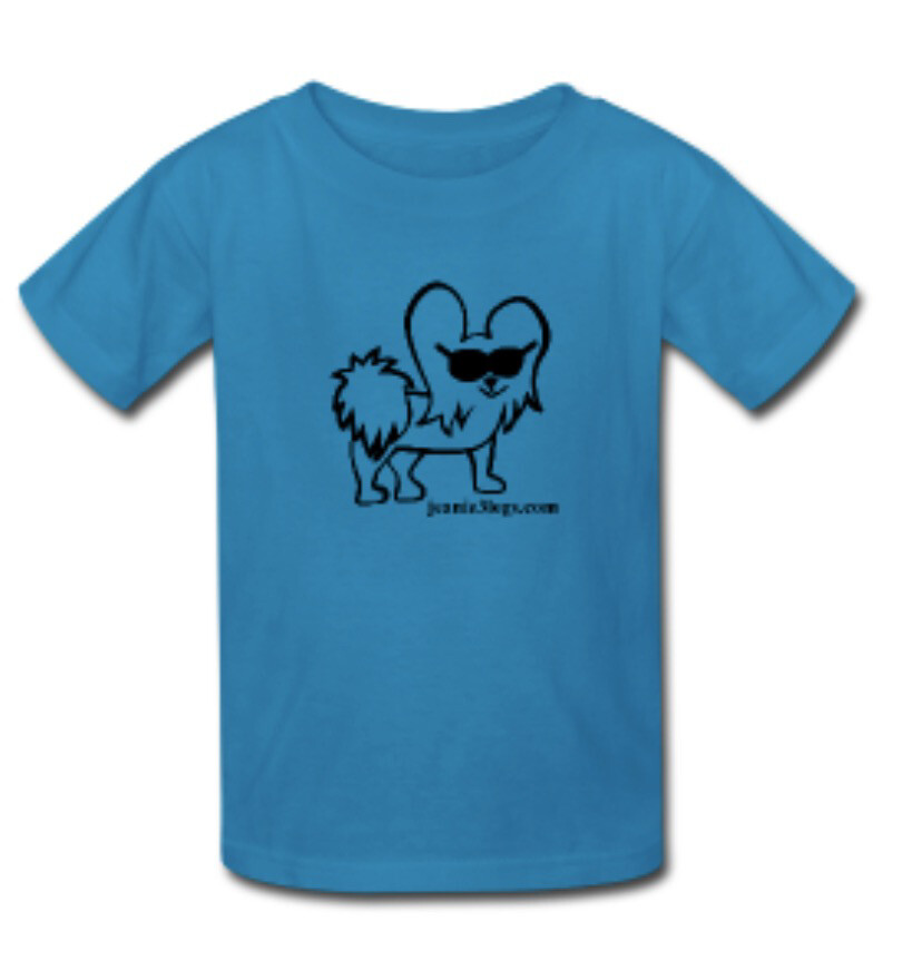 Teal LARGE Cartoon Kids T-Shirt