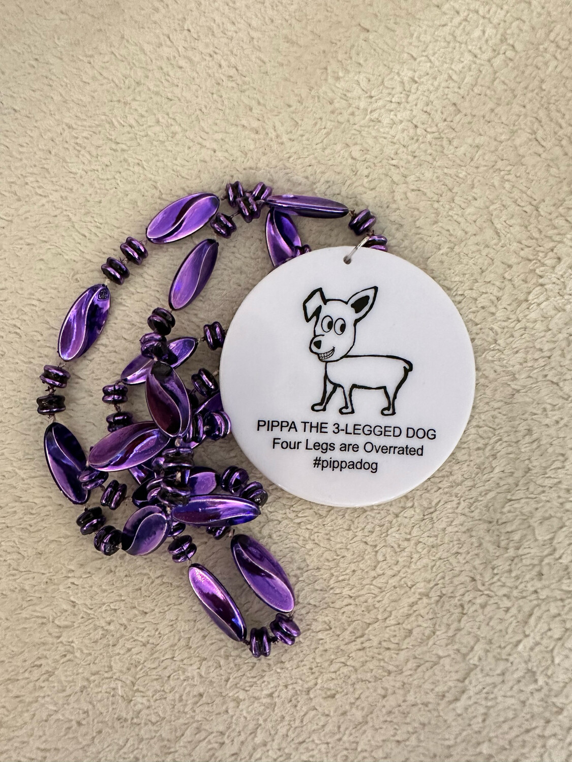 Pippa Medallion Bead (purple)