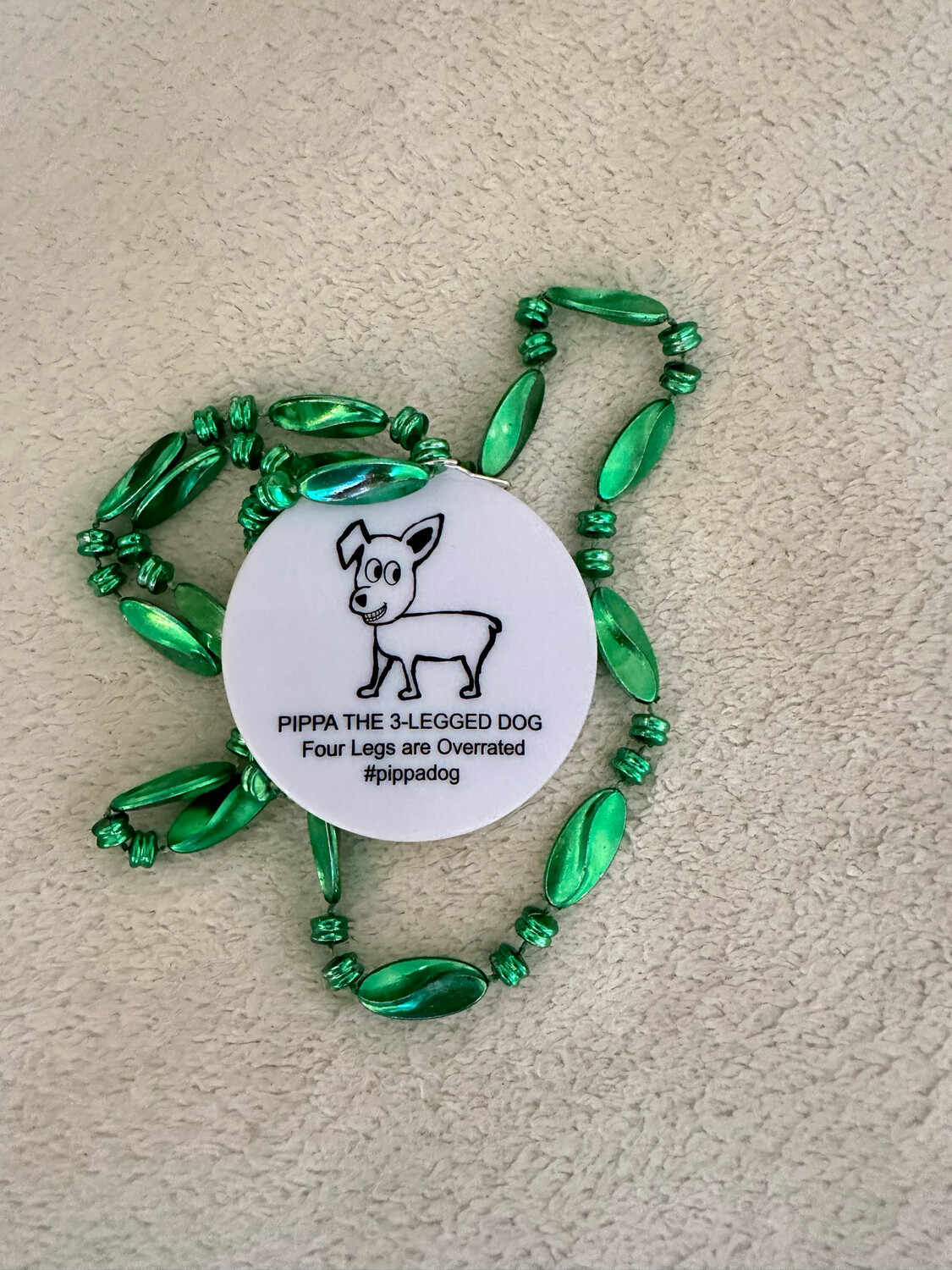 Pippa Medallion Bead (green)