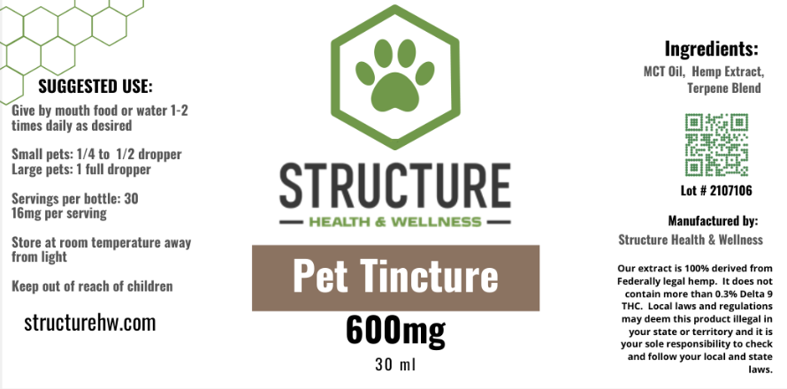 Structure CBD Tincture for Pets