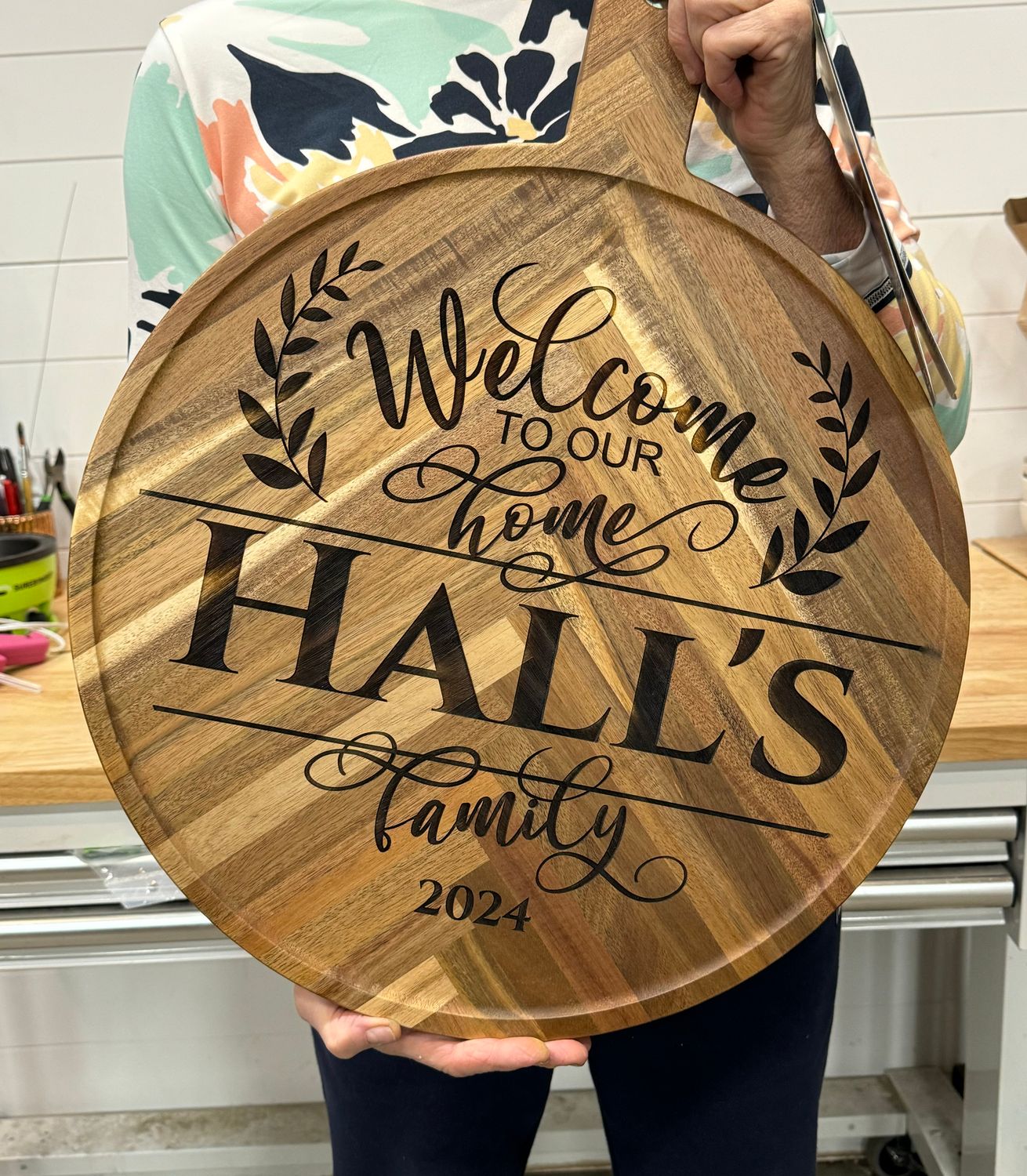 Personalized Acacia Wood Charcuterie Board