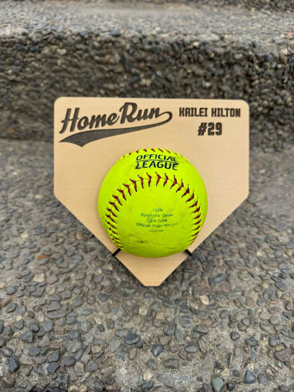 Custom Home Run Ball Display | Personalized Baseball or Softball Keepsake Holder