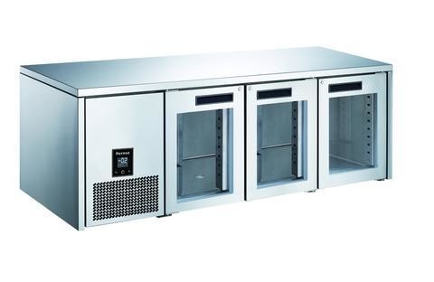CAMBRIDGE CONQUEST THREE GLASS DOOR UNDERCOUNTER FRIDGE