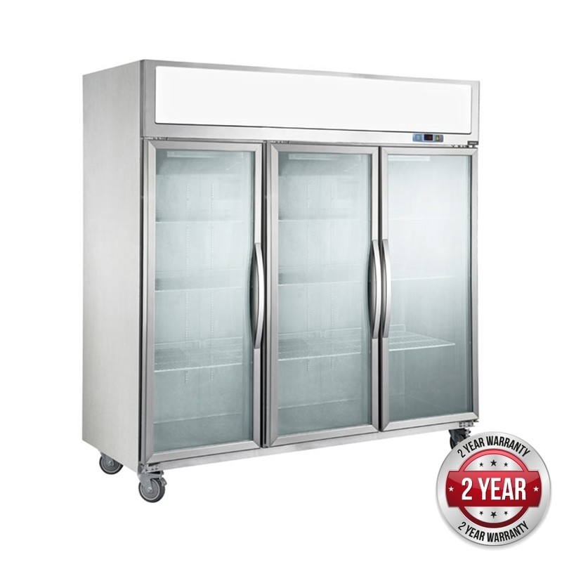 Three Door Upright Display Freezer