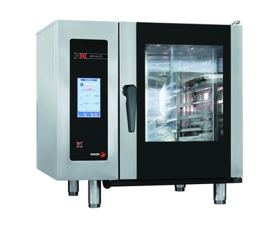 Fagor 6 trays gas advance plus touch screen control combi oven with cleaning system