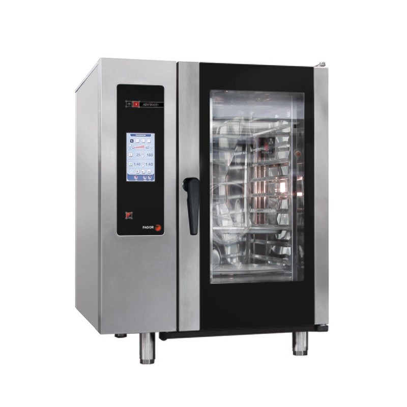 Fagor 10 trays gas advance plus touch screen control combi oven with cleaning system