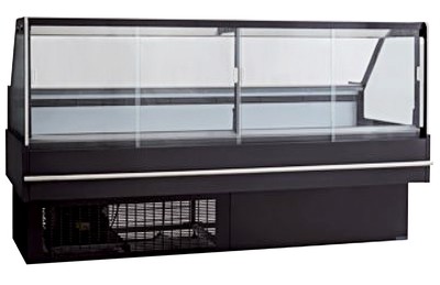 Square front glass Heated Deli Display 2000