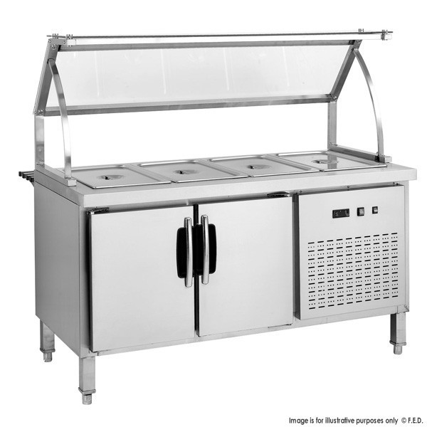 FED Chilled Six Pan Bain Marie Fridge