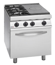Freestanding Solid Target Top with Open Burners & Oven