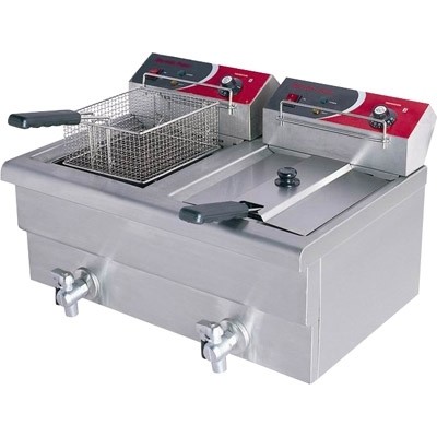 10 Amp Double Benchtop Electric Fryer