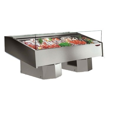 Multiplexable Serve-over Refrigerated Fish Open Display
