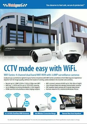 Watchguard 4 Channel WiFi Network Surveillance System.