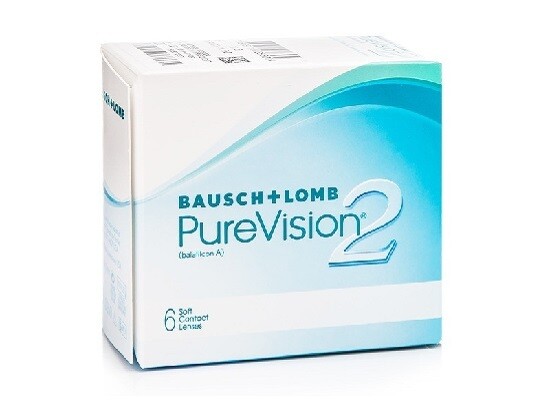 Bausch+Lomb PureVision 2 Monthly Replacement Soft Contact Lens 6 Pcs/Box 每月​拋棄式高透​氧隱形眼鏡 每盒6片​
