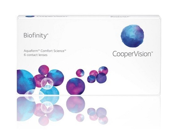 CooperVision Biofinity Monthly Replacement Soft Contact Lens  6 Pcs/Box 每月​拋棄式高透​氧​隱形眼鏡 每盒6片