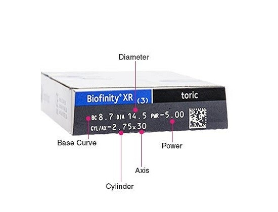 CooperVision Biofinity XR Monthly Replacement Soft Contact Lens  6 Pcs/Box 每月​拋棄式高透​氧​隱形眼鏡.每盒6片(高度近視和高度遠視)