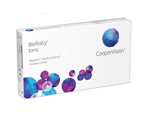 CooperVision Biofinity Toric 3 Pcs/Box 每月​拋棄式高透​氧散光隱形眼鏡  每盒3片​