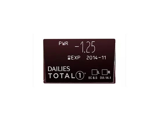 Alcon Dailies Total 1® Contact lens 30pcs/Box.                                            Alcon Dailies Total 1® 每日更換式高透​氧隱形眼鏡. 每盒30片.