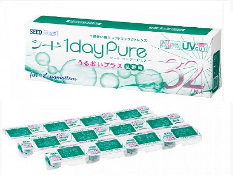 Seed 1 day Pure Moisture for Astigmatism 30 Pcs/Box Seed, 1 day Pure Moisture 每日更換式散光隱形眼鏡 每盒32片