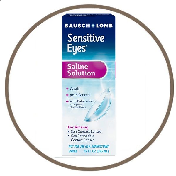 Bausch + Lomb Sensitiive Eyes Saline Solution for Rinsing Soft and hard Contact Lens