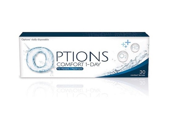 CooperVision OPTIONS Comfort 每日更換式隱形眼鏡,每盒30片. CooperVision OPTIONS Comfort 1 Day Contact lens 30 Pcs/box.