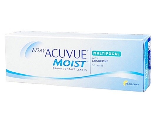 1 Day ACUVUE Moist®Multi Focal Daily Replacment 30 Pcs/Box. 每日更換式漸進多焦點隱形眼鏡 每盒30片.