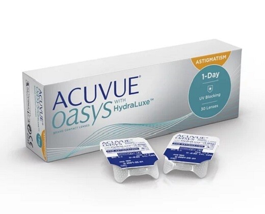 1 DAY ACUVUE® Oasys with HydraLuxe for Astigmatism 30 Pcs/Box  每日更換式高透​氧​散光隱形眼鏡 每盒30片​